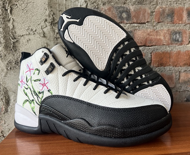 Women Air Jordan Shoes 12 Flower [Women Cheap Jordans 12 9]